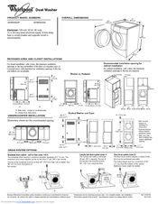 WHIRLPOOL GHW9400P Dimension Manual