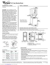 WHIRLPOOL LTG5243D Series Dimensions And Installation Information