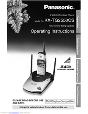 Panasonic TG2550 - 2.4 Gigarange Cordless Phone Operating Instructions Manual