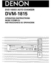 Denon 1815 - DVM DVD Changer Operating Instructions Manual