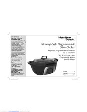 Hamilton Beach Stovetop-Safe Programmable Slow Cooker Use & Care Manual