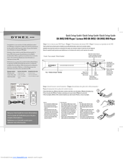 Dynex DX-DVD2 Quick Setup Manual