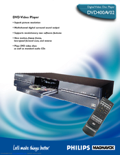 Philips DVD400AV02 Specifications