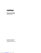 Compaq 124708-001 - ProLiant Cluster - 1850 Software User's Manual