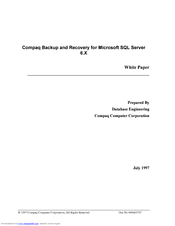 Compaq 219700-001 1500 White Paper