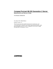 Compaq ProLiant ML330 Generation 2 Maintenance And Service Manual