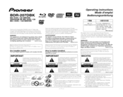 Pioneer BDR-207DBK Operating Instructions Manual