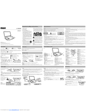 Rca DRC6331 - Portable DVD Player User Manual