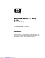 Compaq d538 - Convertible Minitower Desktop PC Manual