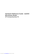 HP dx2040 - Microtower PC Hardware Reference Manual