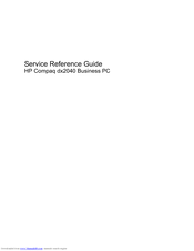 HP Compaq dx2040 Service & Reference Manual