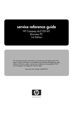 HP Compaq dx2100 MT Series Service & Reference Manual