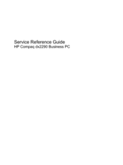 HP dx2290 - Microtower PC Service & Reference Manual
