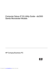 HP Compaq dx2300 Series Utility Manual