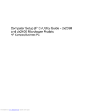 Compaq NV441UT - Compaq dx2400 Microtower PC Software Manual