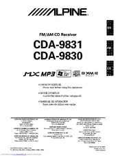 Alpine CDA-9830 Owner's Manual