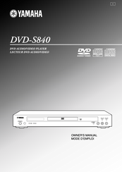 Yamaha DVD-S840 Owner's Manual