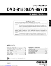 Yamaha DVD-S1500 Service Manual