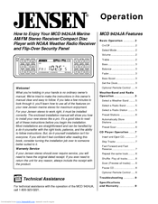 Jensen MCD9424RC - Radio / CD Player Operation Manual