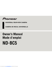 Pioneer ND-BC5 Owner's Manual
