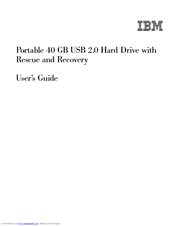 IBM 22P7196 - ThinkPlus Portable 40 GB External Hard Drive User Manual