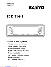 Sanyo T1443 - ECD Radio / CD Owner's Manual