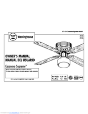 Westinghouse ETL-ES-CasanovaSupreme-WH09 78125 Owner's Manual