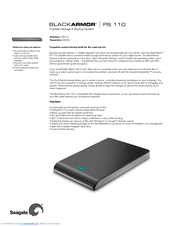 Seagate ST905003BPA1E1-RK - Maxtor BlackArmor 500 GB External Hard Drive Specifications