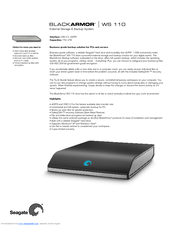 Seagate ST310005BWA1E2-RK - BlackArmor 1 TB External Hard Drive Specifications