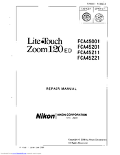 Nikon 120ED - Lite Touch 120 ED/QD Zoom Date 35mm Camera Repair Manual