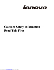 Lenovo 43R1988 - Memory - 2 GB Read This First Manual