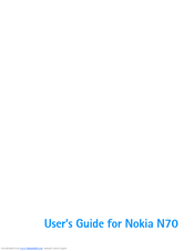 Nokia N70 Music Edition User Manual