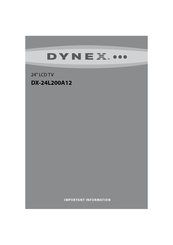 Dynex DX-24L200A12 Important Information Manual