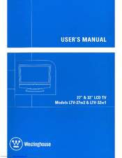 Westinghouse LTV-27W1 User Manual