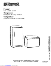 Kenmore 1694 - 8.8 cu. Ft. Chest Freezer Use And Care Manual