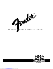 FENDER BXR 25 Owner's Manual