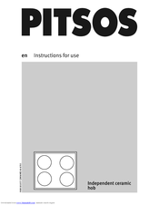 PITSOS B98991X Instructions For Use Manual