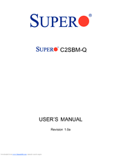 Supero C2SBM-Q User Manual