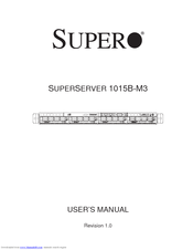 Supermicro SUPERSERVER 1015B-M3 User Manual