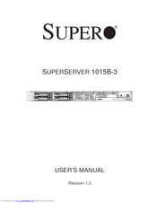 Supermicro SUPERSERVER 1015B-3 User Manual