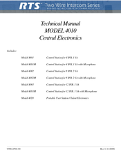 Telex 4002 Technical Manual