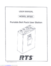 RTS BP300 User Manual
