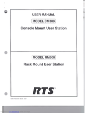 RTS CM300 User Manual