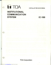 Toa IC-100 Series Installation Handbook