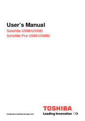 Toshiba U505 S2960 - Satellite - Core 2 Duo 2.2 GHz User Manual
