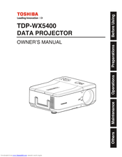 Toshiba TDP-WX5400 Owner's Manual
