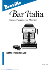BREVILLE Bar Italia ESP4 Instructions For Use Manual
