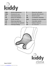 KIDDY CLIMA Directions For Use Manual