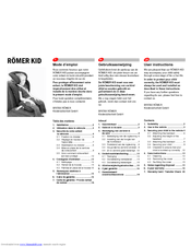 BRITAX ROMER KID User Instructions