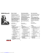 BRITAX KID PLUS 06 User Instructions
